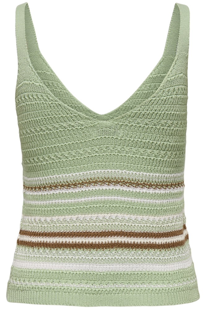 JDYTROPICA S/L V-NECK TOP KNT 15320721 Smoke Green/CD+TOAST